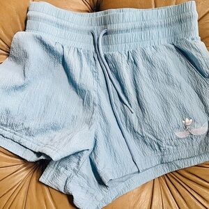 Adidas Women’s’ Pale Blue Retro High-Waist Shorts